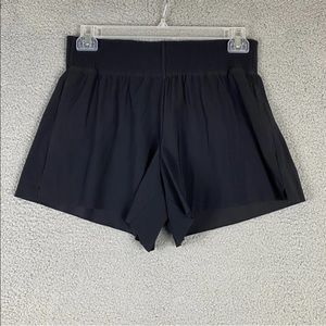 Athleta Cosmic Flutter High Rise Short Shorts Pockets Zip Women Medium Black